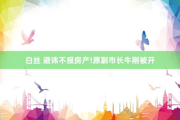 白丝 避讳不报房产!原副市长牛刚被开