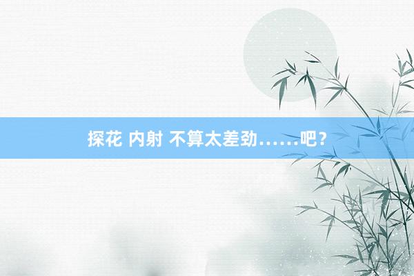 探花 内射 不算太差劲……吧？