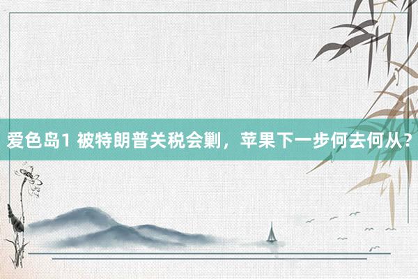 爱色岛1 被特朗普关税会剿，苹果下一步何去何从？