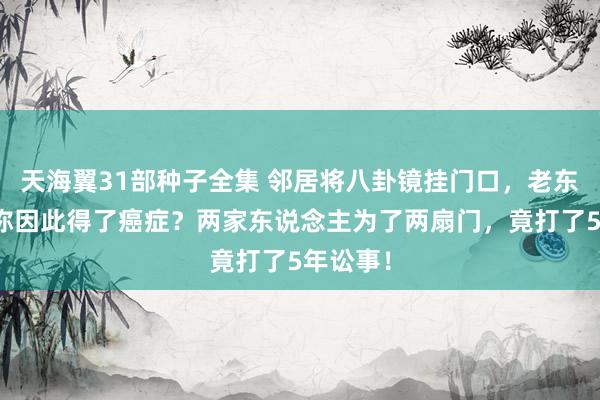 天海翼31部种子全集 邻居将八卦镜挂门口，老东说念主称因此得了癌症？两家东说念主为了两扇门，竟打了5年讼事！